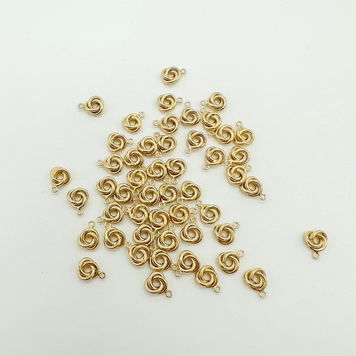 gold filled knot charm / gold filled permanent jewelry supplies / permanent jewelry suppliers