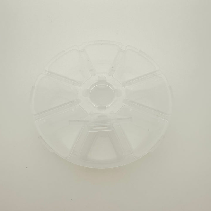 clear container, jewelry organizer, circle container, findings holders, organizer, jump ring container