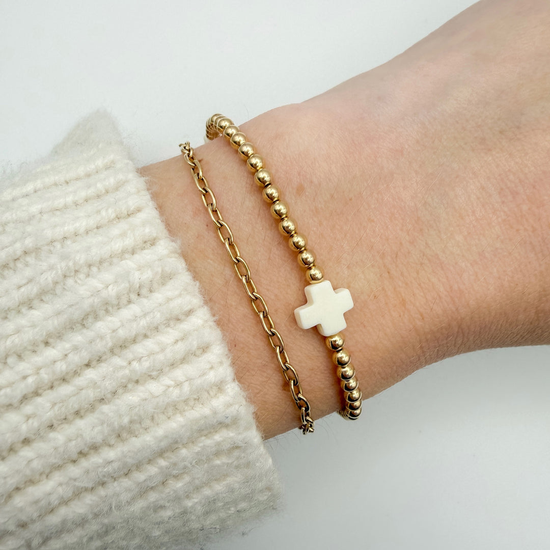 Cross Beaded Bracelet