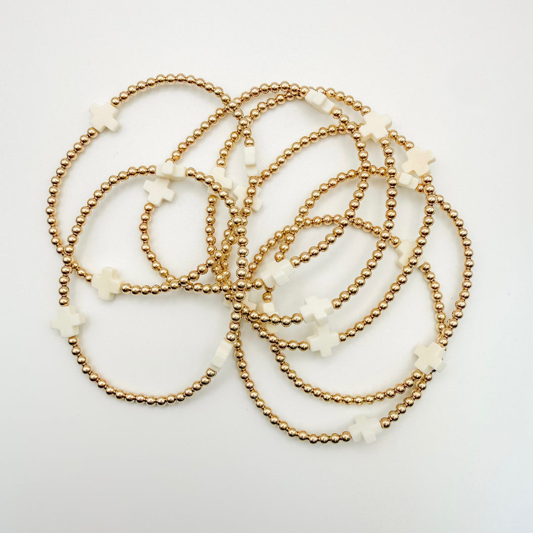 Cross Beaded Bracelet