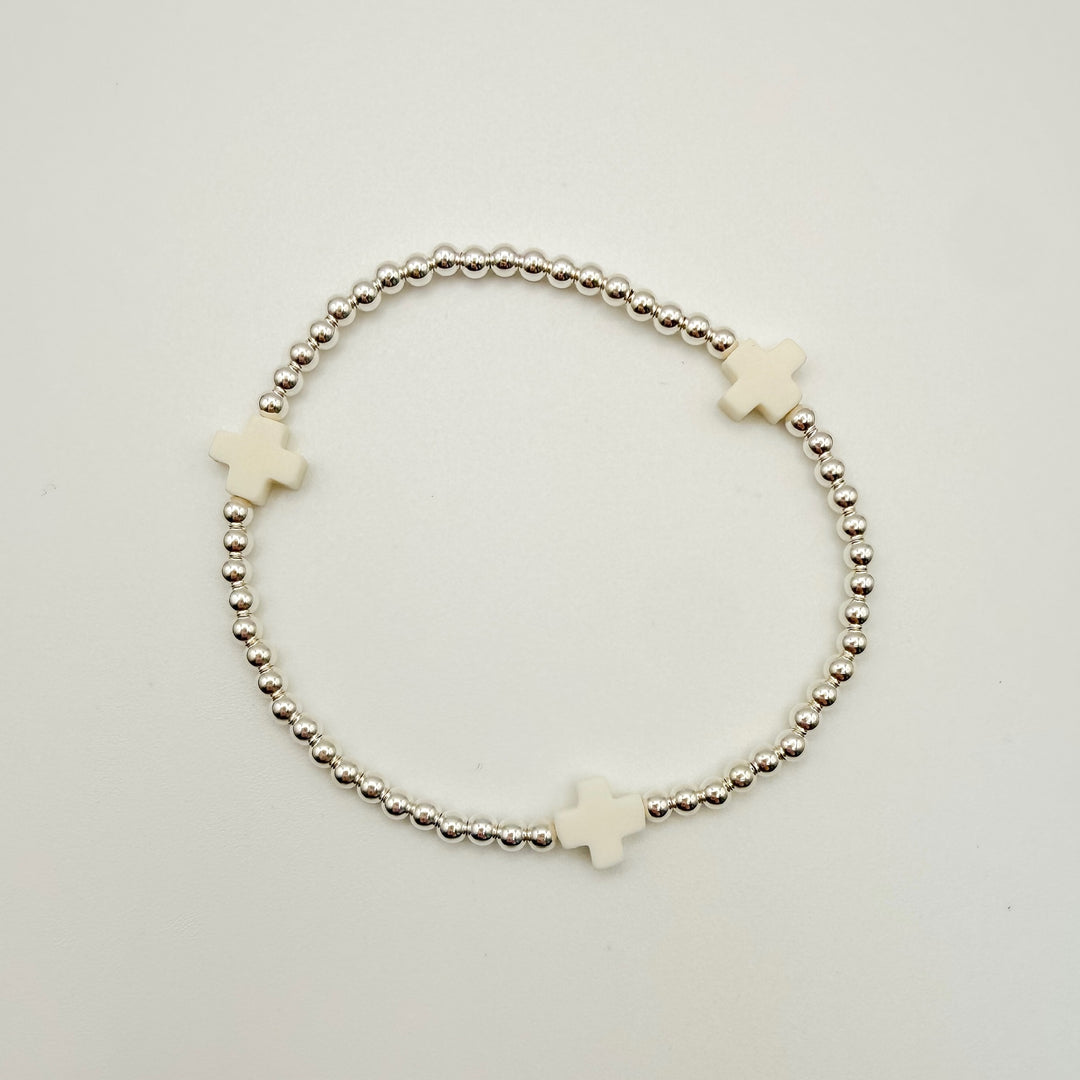 Cross Beaded Bracelet