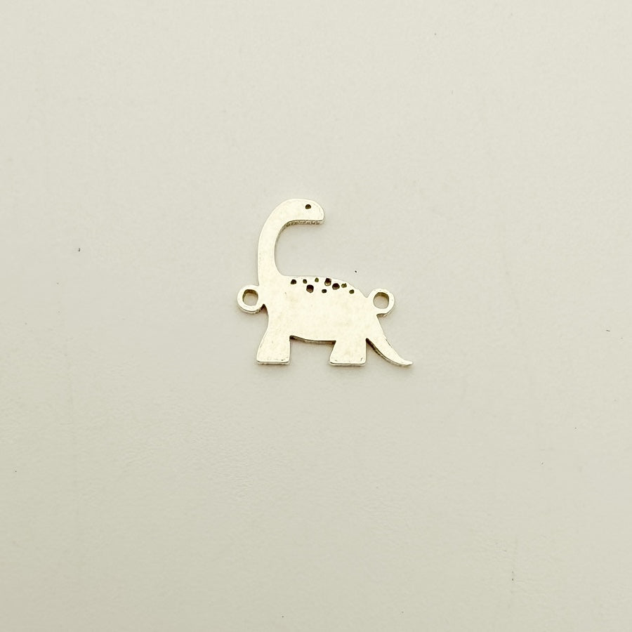 dinosaur connector, gold-filled connector, sterling silver connector, permanent jewelry, charm bar, wholesale connectors, essbe jewelry supply, 