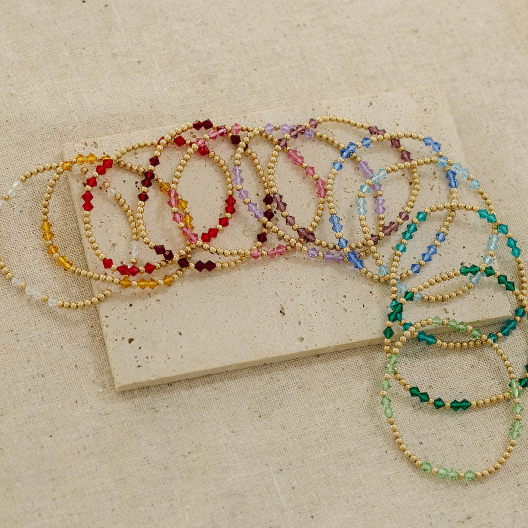 Patterned Birthstone Bracelet