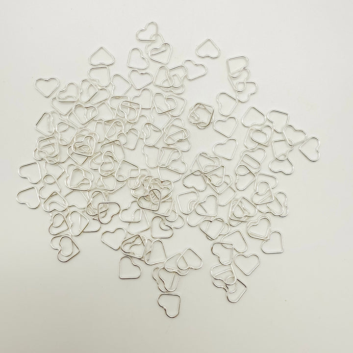mini heart connectors, permanent jewelry supplies, jewelry supplies, sterling silver connectors