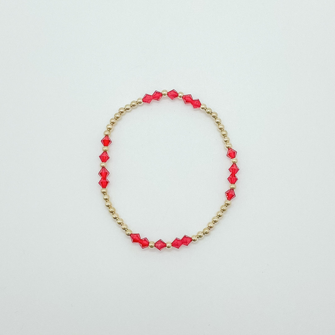 Patterned Birthstone Bracelet