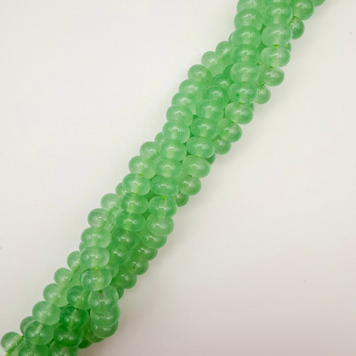 Seafoam Malaysian Jade Rondelle Beads, rondelle beads, 5x8mm rondelle beads, white jade rondelle beads, beaded necklaces beads