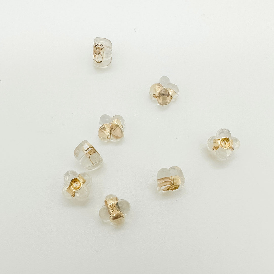 silicone earring backs for jewelry making, gold-filled earring backs for studs