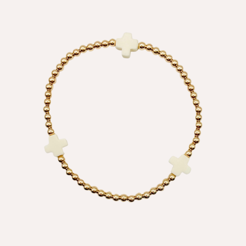 Cross Beaded Bracelet