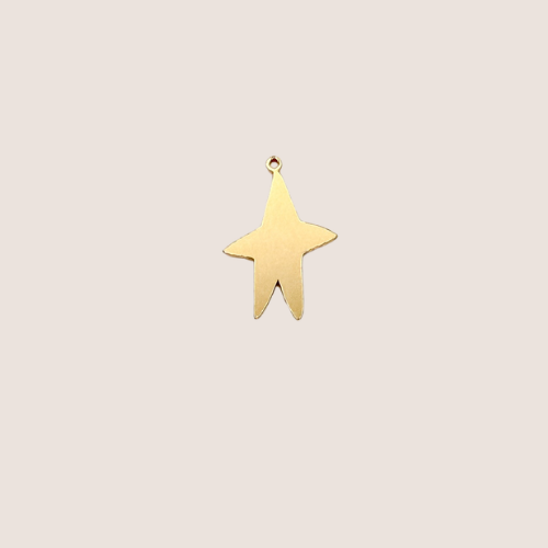 gold filled, abstract star, funky charm, jewelry, gold, charm