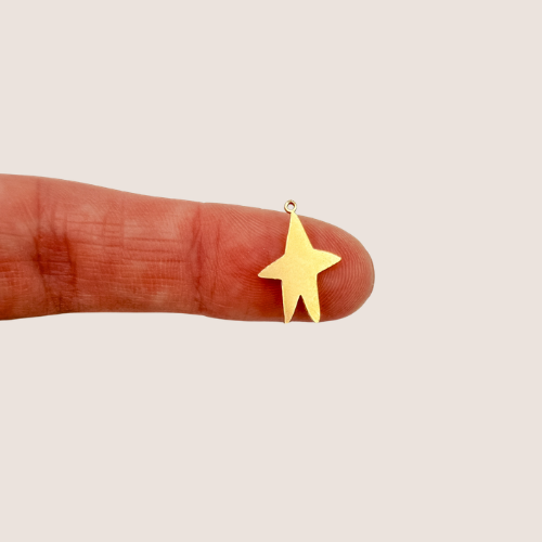 gold filled, abstract star, funky charm, jewelry, gold, charm