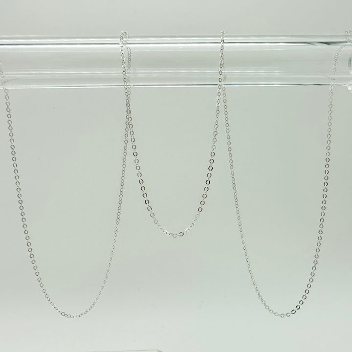 dainty cable chain, sterling silver cable chain, permanent jewelry chain, wholesale chain by the foot