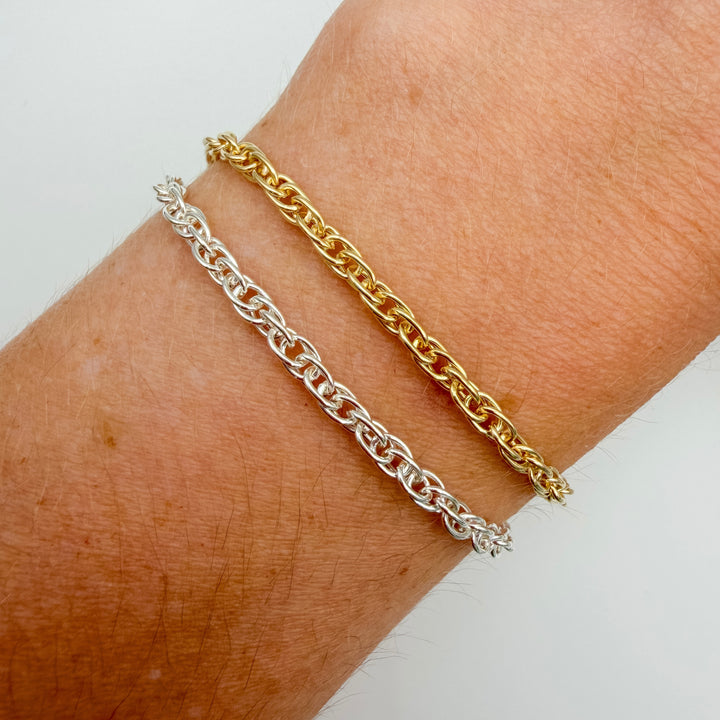 chunky rope, chain, gold filled, sterling silver, chunky chain, permanent jewelry, michigan jewelry