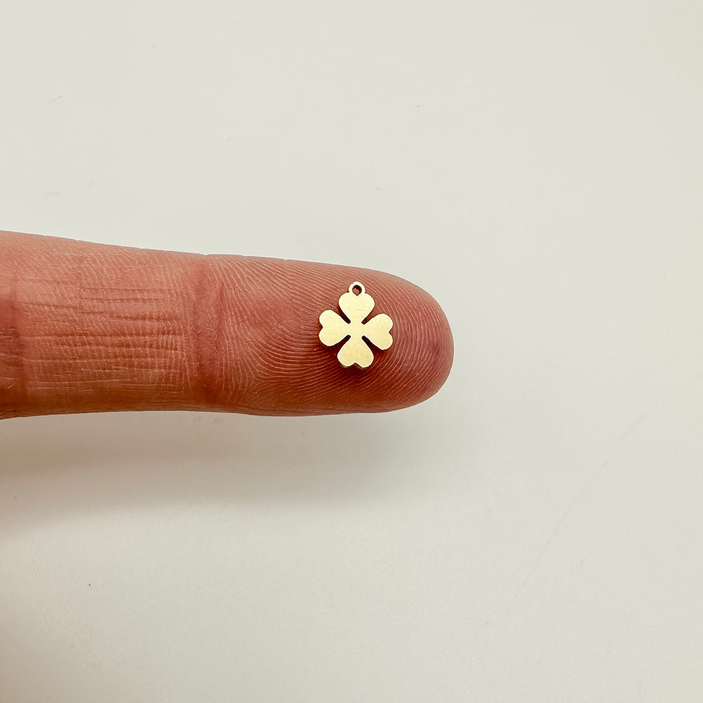 clover connector, gold filled clover charm, gold filled clover connector, st. patrick's day charm, gold filled charms, permanent jewelry connectors