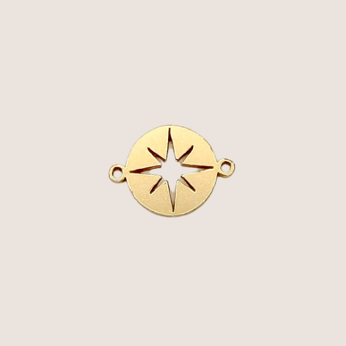 gold filled compass connector jewelry gold traveler
