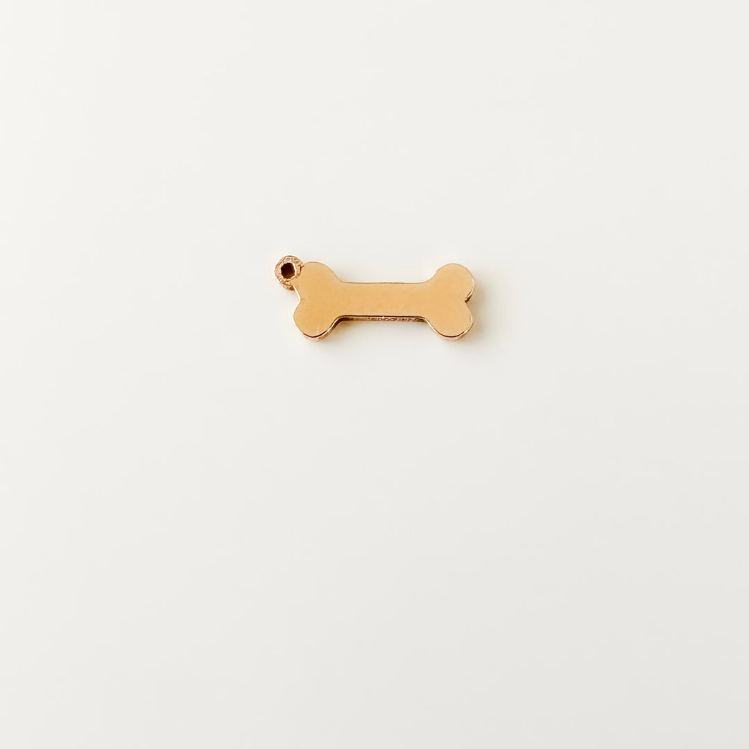 gold filled connectors, gold filled charms, permanent jewelry charms, permanent jewelry supplies, dog bone charm
