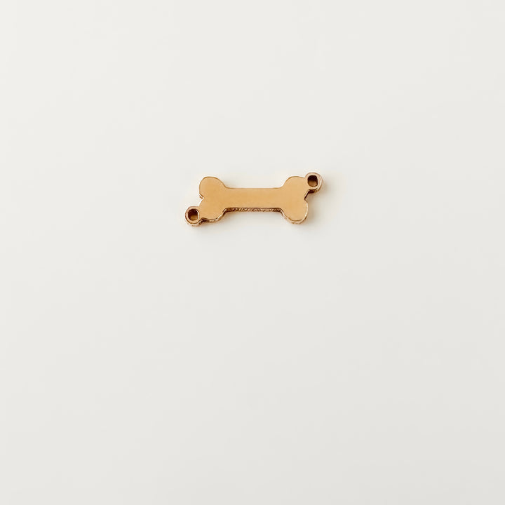 gold filled connectors, gold filled charms, permanent jewelry charms, permanent jewelry supplies, dog bone charm