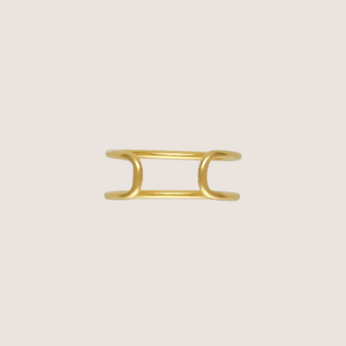 double ring ear cuff, ear cuff, gold-filled, earrings, ear stack