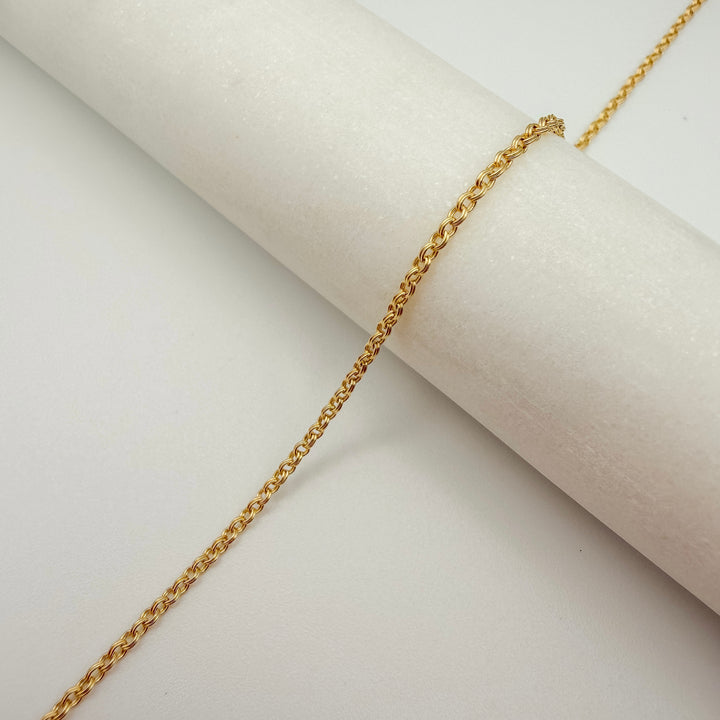 double rolo, chain, gold filled, sterling silver, dainty chain, permanent jewelry, michigan jewelry
