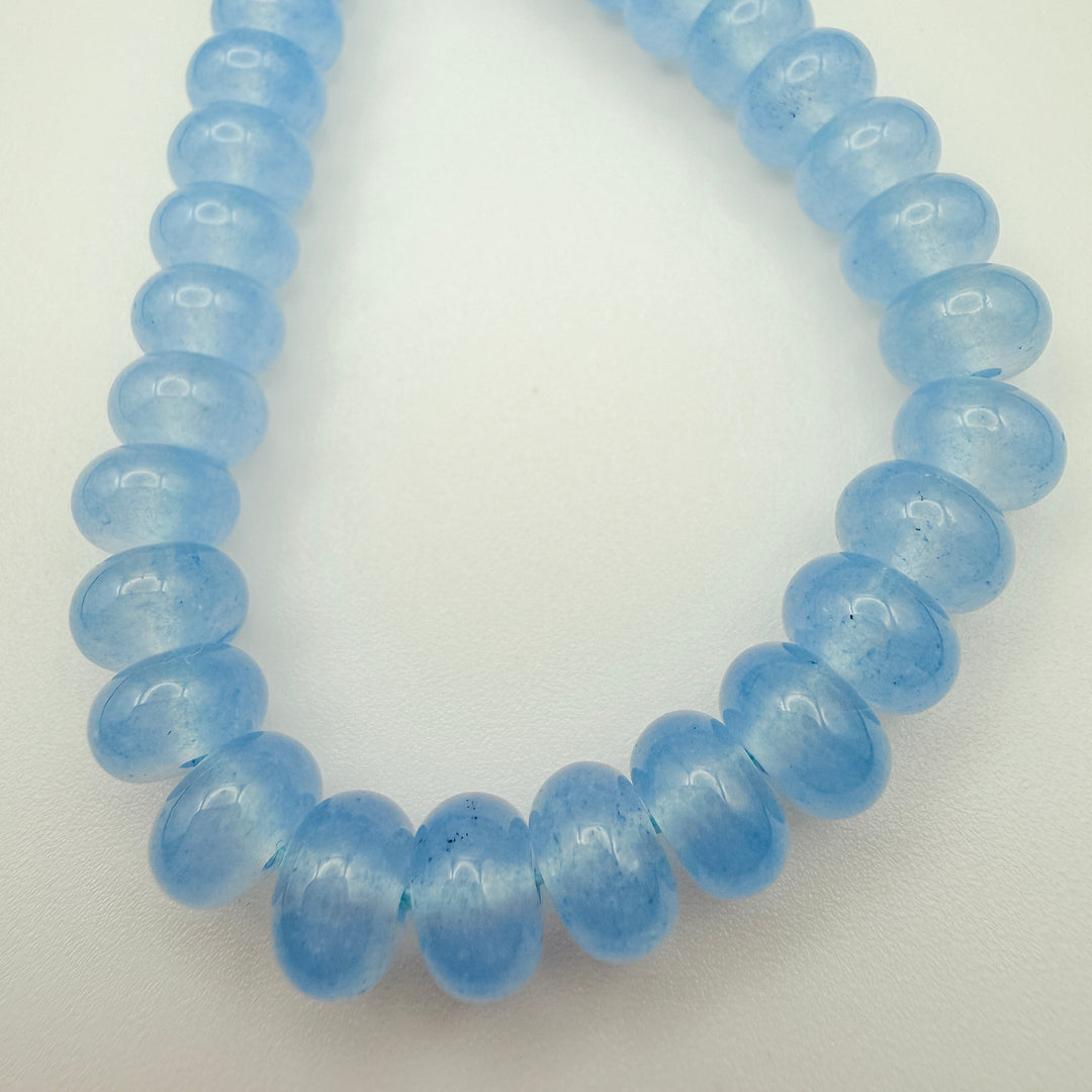 light blue Malaysian Jade Rondelle Beads, rondelle beads, 5x8mm rondelle beads, white jade rondelle beads, beaded necklaces beads