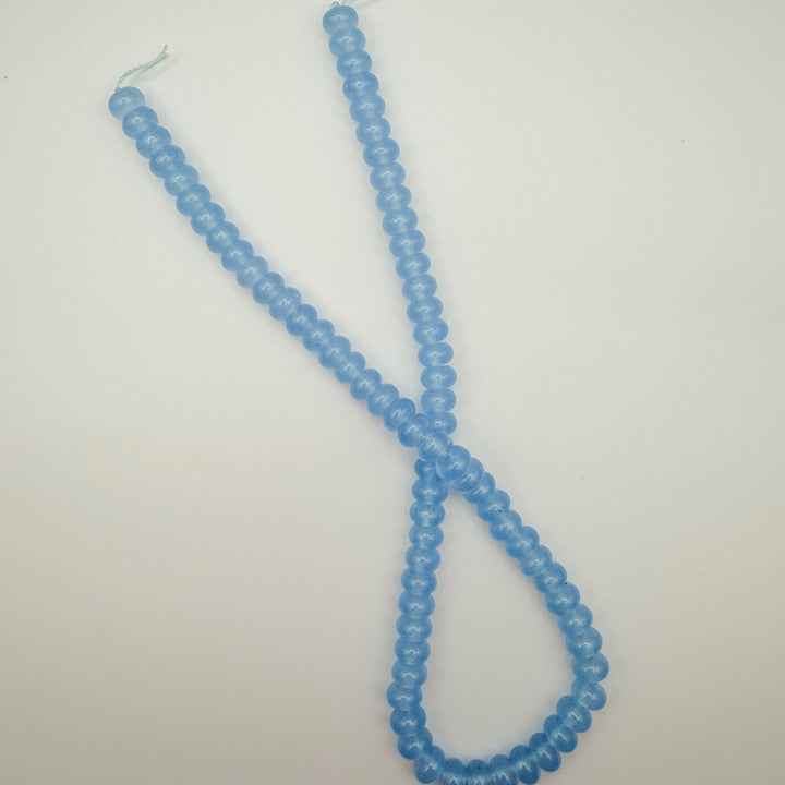 light blue Malaysian Jade Rondelle Beads, rondelle beads, 5x8mm rondelle beads, white jade rondelle beads, beaded necklaces beads