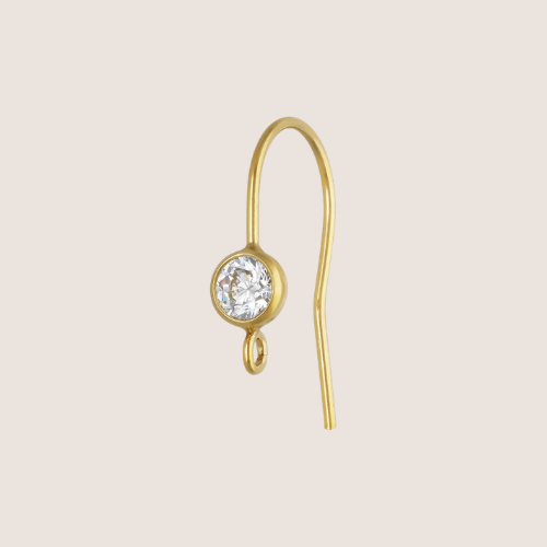 ear wire, cz earring, earring, jewelry, michigan jewelry, gold filled