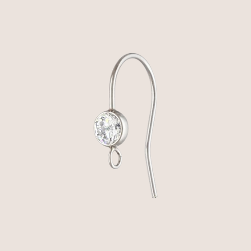 ear wire, cz earring, earring, jewelry, michigan jewelry, sterling sliver