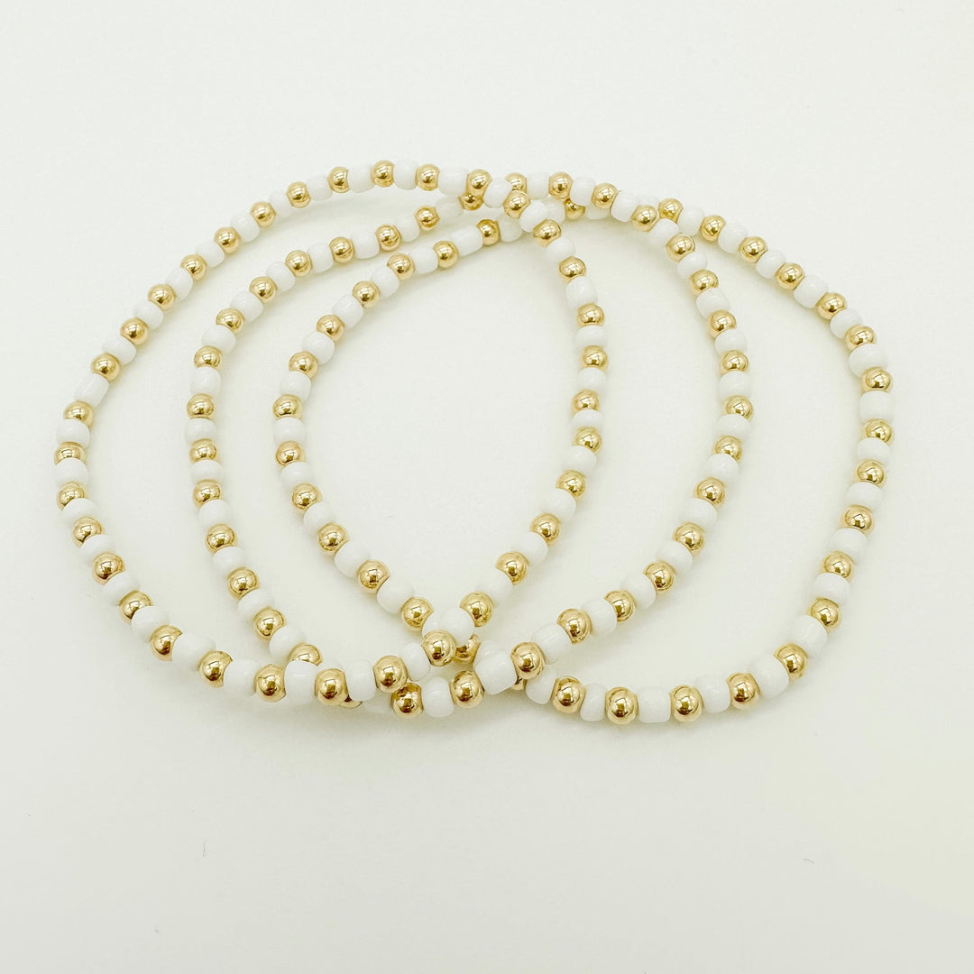 gold filled bracelet / beaded bracelet / gold filled beaded bracelet / permanent jewelry supplies