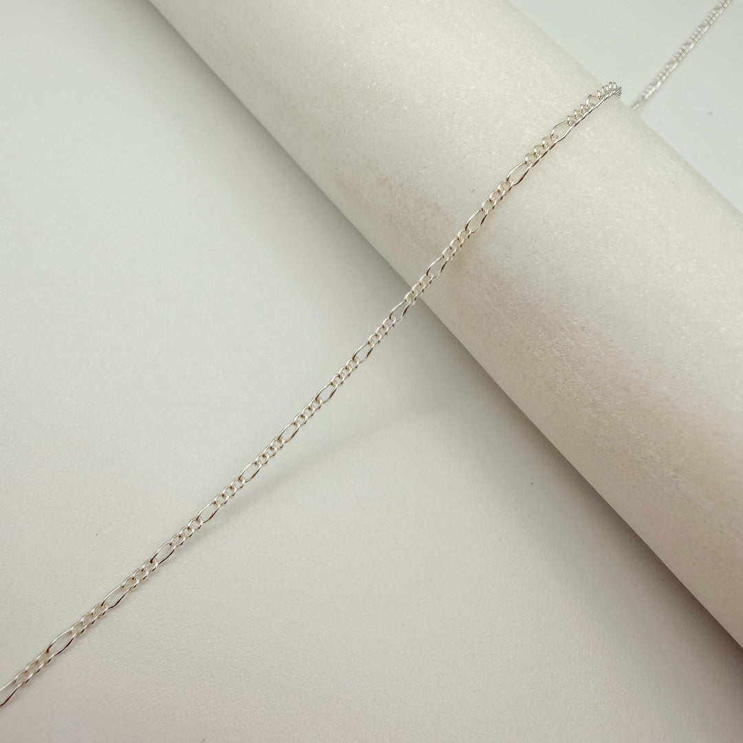 figaro, chain, gold filled, sterling silver, dainty chain, permanent jewelry, michigan jewelry