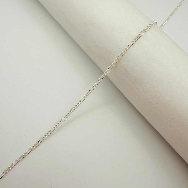 figaro, chain, gold filled, sterling silver, dainty chain, permanent jewelry, michigan jewelry