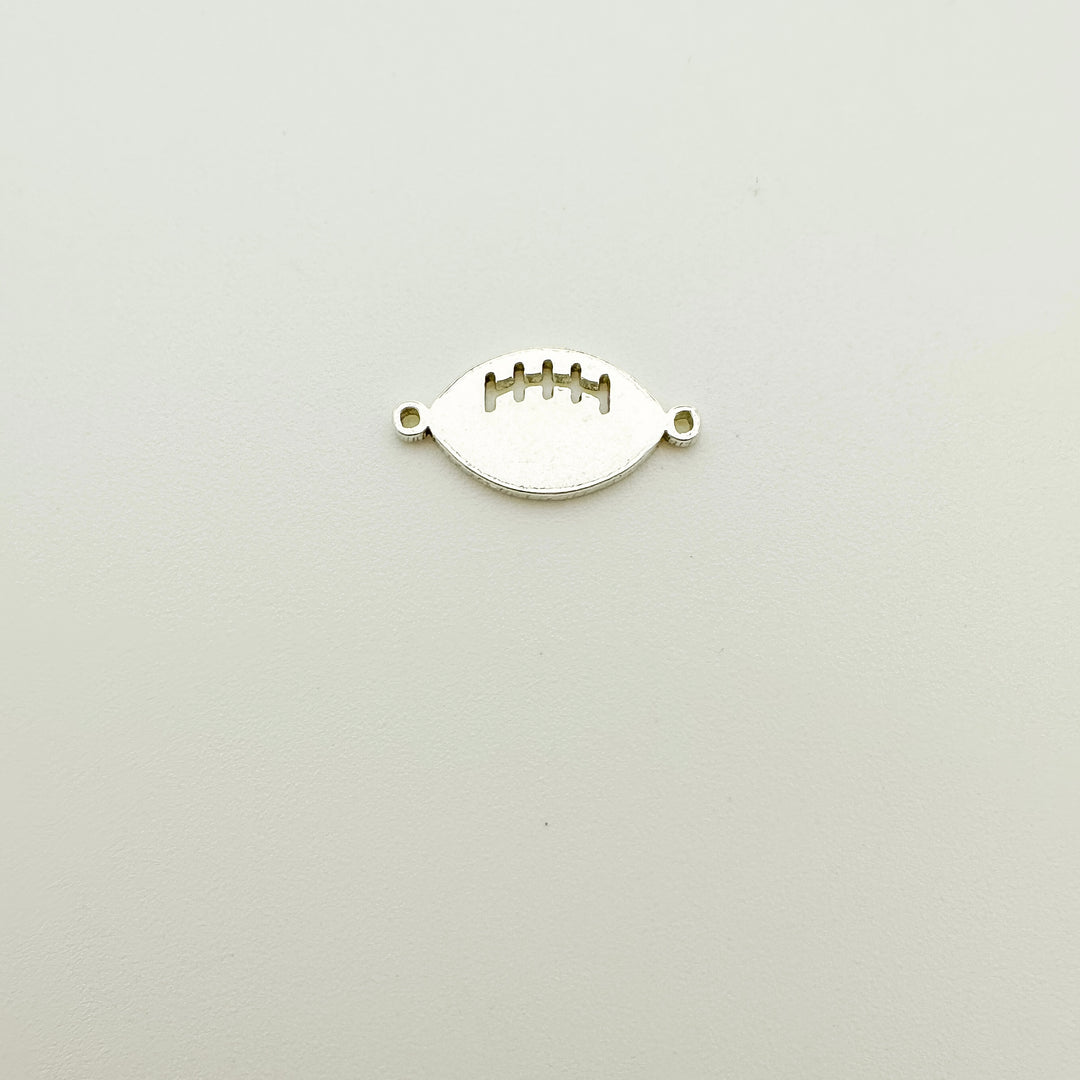 football charm, football connector, gold filled football charm, sterling silver football charm, permanent jewelry supplies, permanent jewelry charms