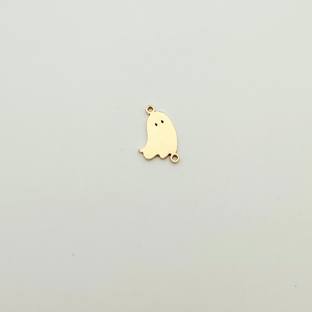 ghost charm, ghost connector, gold filled ghost charm, sterling silver ghost charm, permanent jewelry supplies, permanent jewelry charms