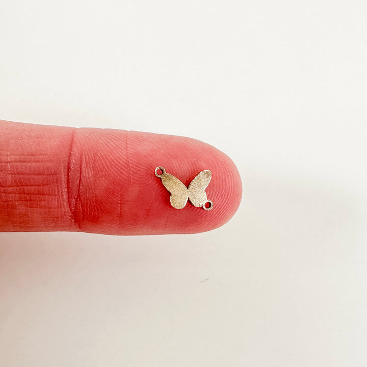 gold filled connectors, gold filled charms, permanent jewelry charms, permanent jewelry supplies, butterfly charm