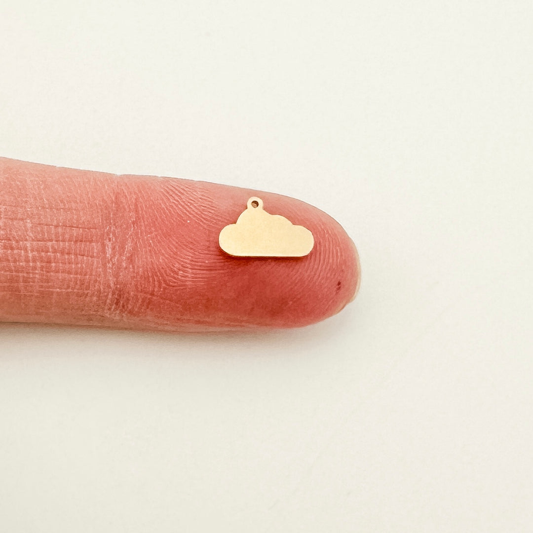 gold filled cloud connector, gold filled connectors, permanent jewelry connectors, essbe jewelry supply, permanent jewelry supplier, cloud charm, cloud connector, sterling silver cloud charm