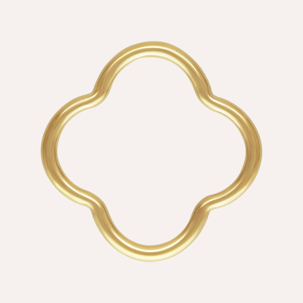 gold filled clover connector, clover connector, clover charm, wholesale supplies, permanent jewelry supplies, essbe, essbe jewelry supply