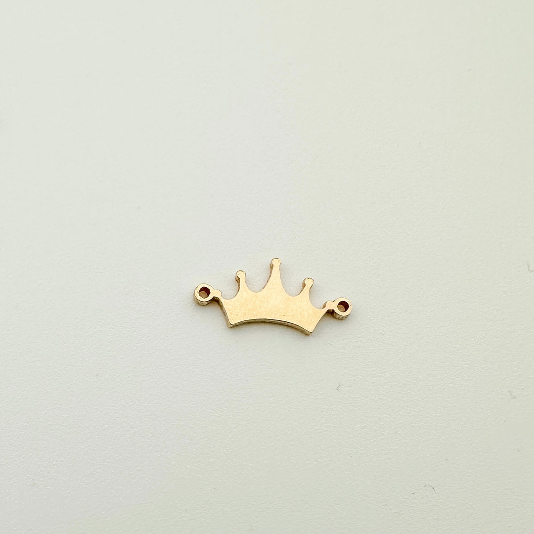 permanent jewelry supplies, essbe, essbe jewelry supply, charm, jewelry charms, gold filled necklace charm, gold filled bracelet charm, wholesale jewelry charms,  gold filled crown connector, crown charm