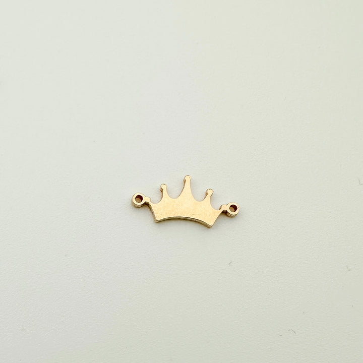permanent jewelry supplies, essbe, essbe jewelry supply, charm, jewelry charms, gold filled necklace charm, gold filled bracelet charm, wholesale jewelry charms,  gold filled crown connector, crown charm