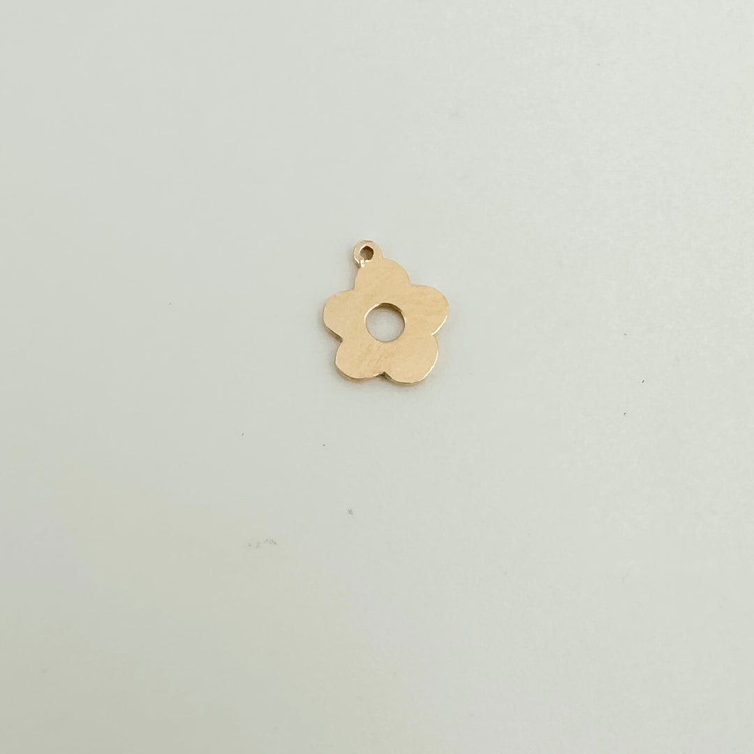 gold filled flower connector, gold filled daisy connector, gold filled connectors, permanent jewelry connectors, flower connector, essbe jewelry supply