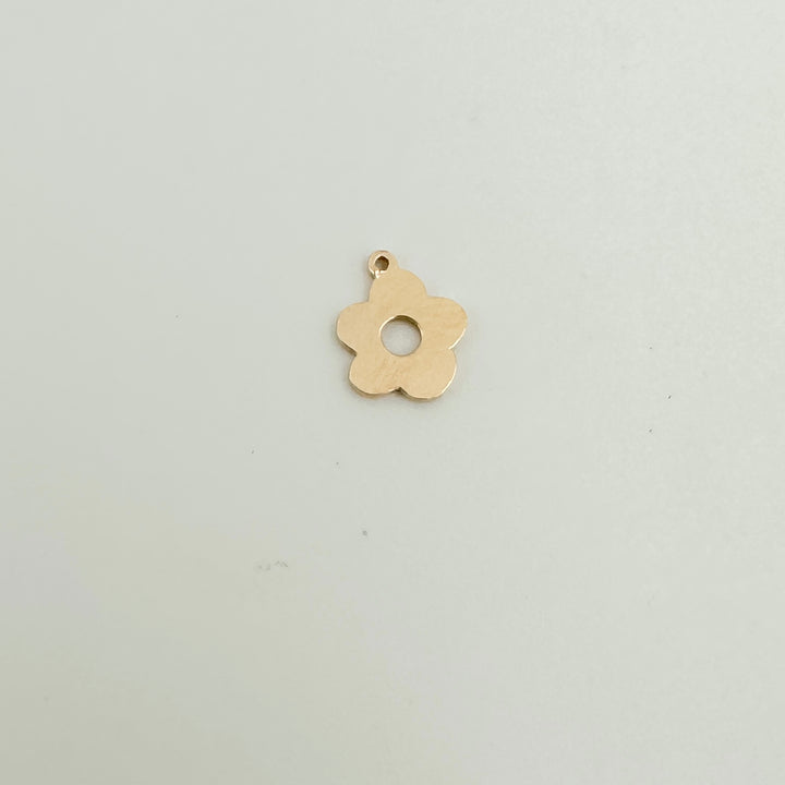 gold filled flower connector, gold filled daisy connector, gold filled connectors, permanent jewelry connectors, flower connector, essbe jewelry supply