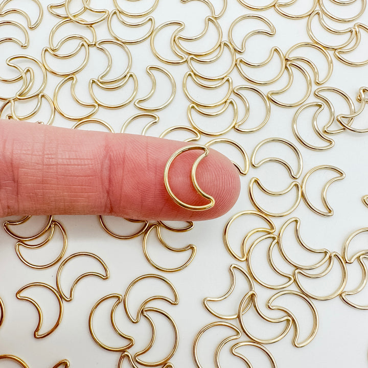 moon connector / permanent jewelry supplier / permanent jewelry supplies / gold filled connector / permanent jewelry connector / gold filled moon charm / moon connector