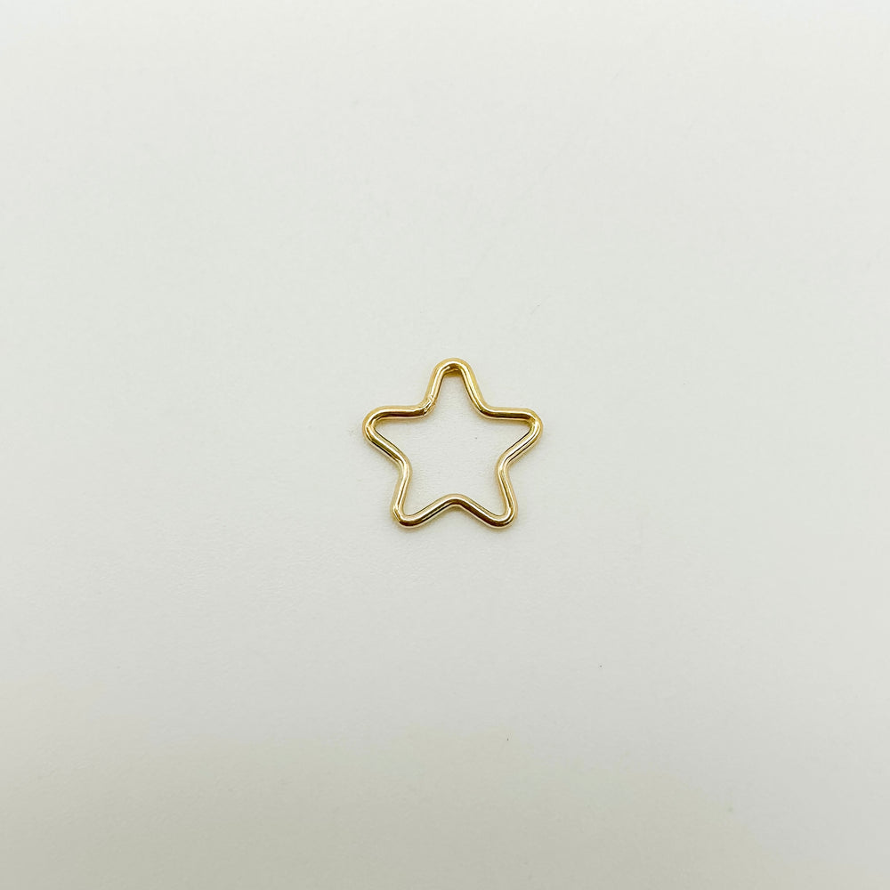 gold filled star connector / gold filled connector / permanent jewelry supplies / permanent jewelry connector / bracelet charm / gold filled connectors