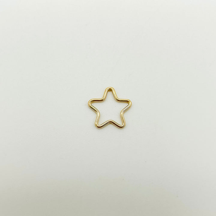 gold filled star connector / gold filled connector / permanent jewelry supplies / permanent jewelry connector / bracelet charm / gold filled connectors