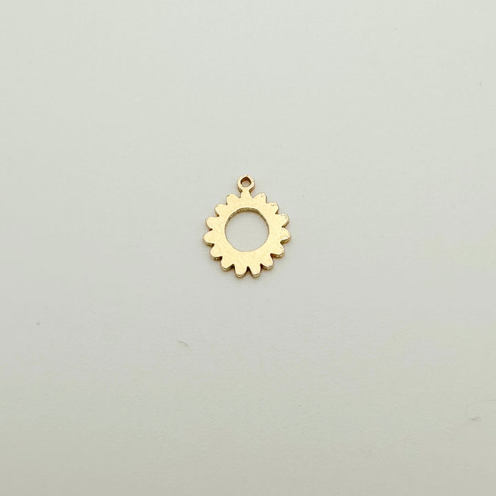 sunflower connector, gold filled sunflower connector, nature connector, flower connector, permanent jewelry connectors