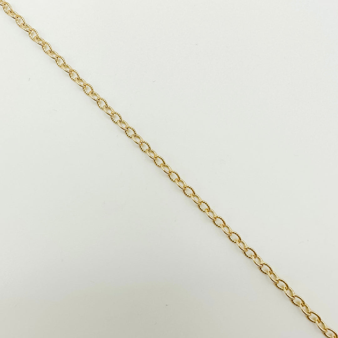 textured cable chain / gold-filled chain by the foot / wholesale chain / permanent jewelry supplies / gold-filled cable chain