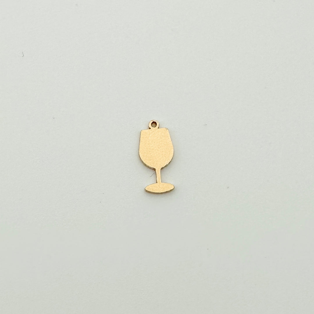 permanent jewelry supplies, essbe, essbe jewelry supply, charm, jewelry charms, gold filled necklace charm, gold filled bracelet charm, wholesale jewelry charms, gold filled wine glass charm, wine glass connector