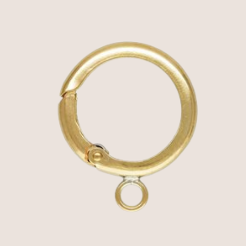 Hinged Hoop Clasp with Loop