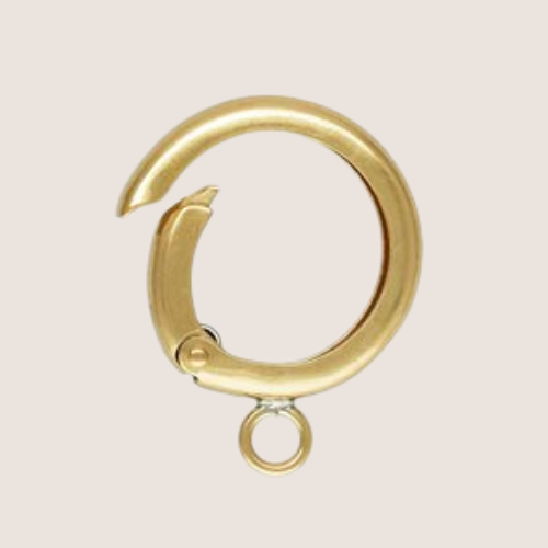 Hinged Hoop Clasp with Loop