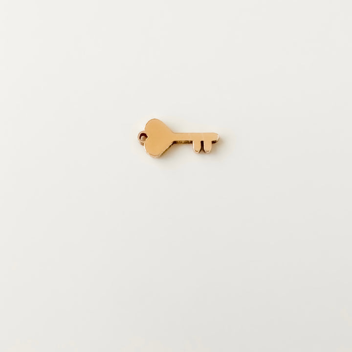 gold filled connectors, gold filled charms, permanent jewelry charms, permanent jewelry supplies, key charm