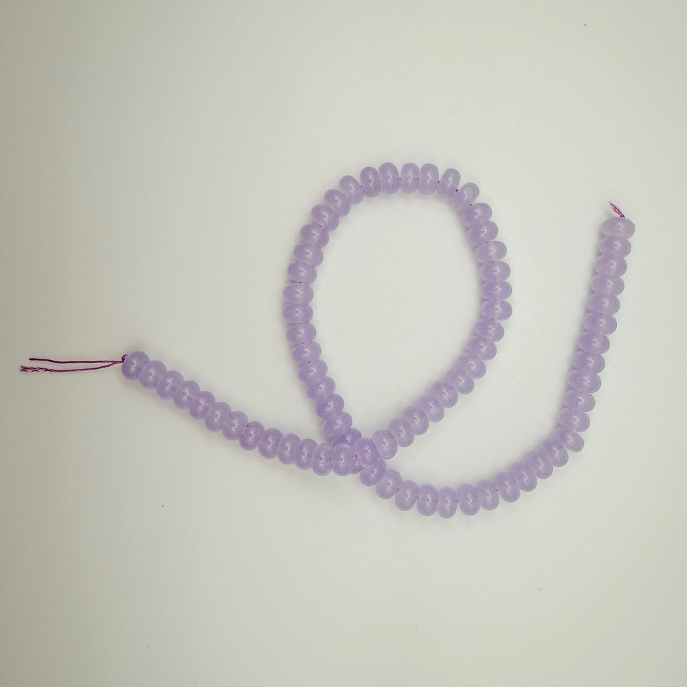 light purple Malaysian Jade Rondelle Beads, rondelle beads, 5x8mm rondelle beads, white jade rondelle beads, beaded necklaces beads