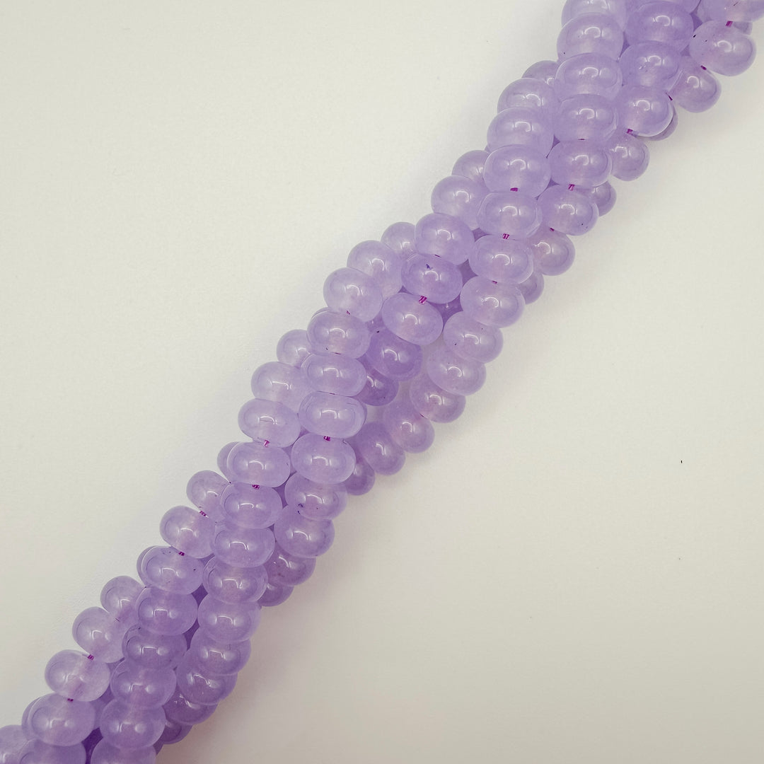 light purple Malaysian Jade Rondelle Beads, rondelle beads, 5x8mm rondelle beads, white jade rondelle beads, beaded necklaces beads