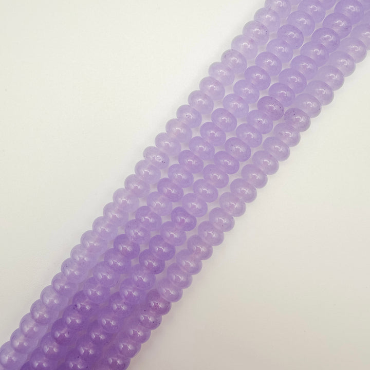 light purple Malaysian Jade Rondelle Beads, rondelle beads, 5x8mm rondelle beads, white jade rondelle beads, beaded necklaces beads